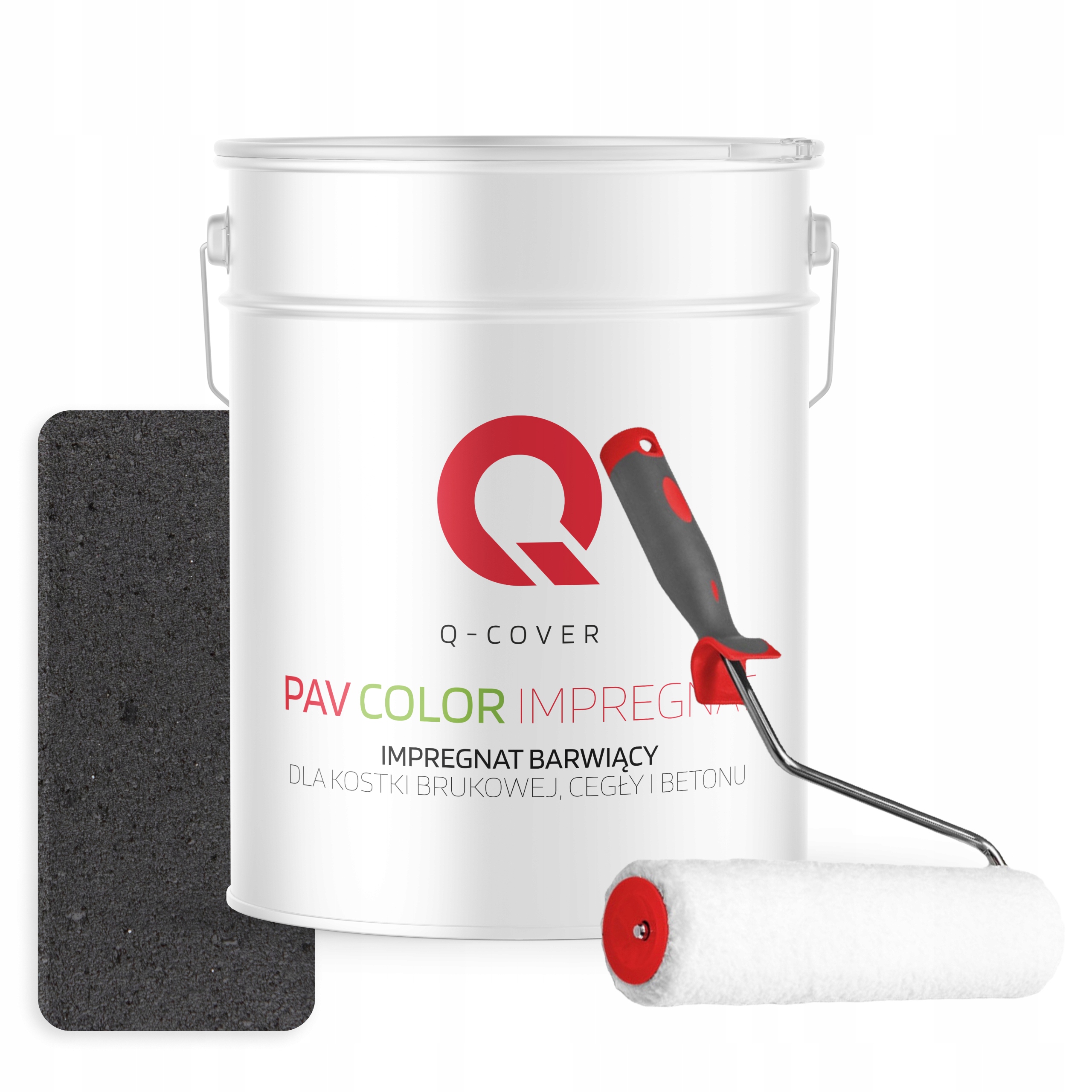 Barvící impregnát na betonu betonové kostky 10 l Černý Uv váleček