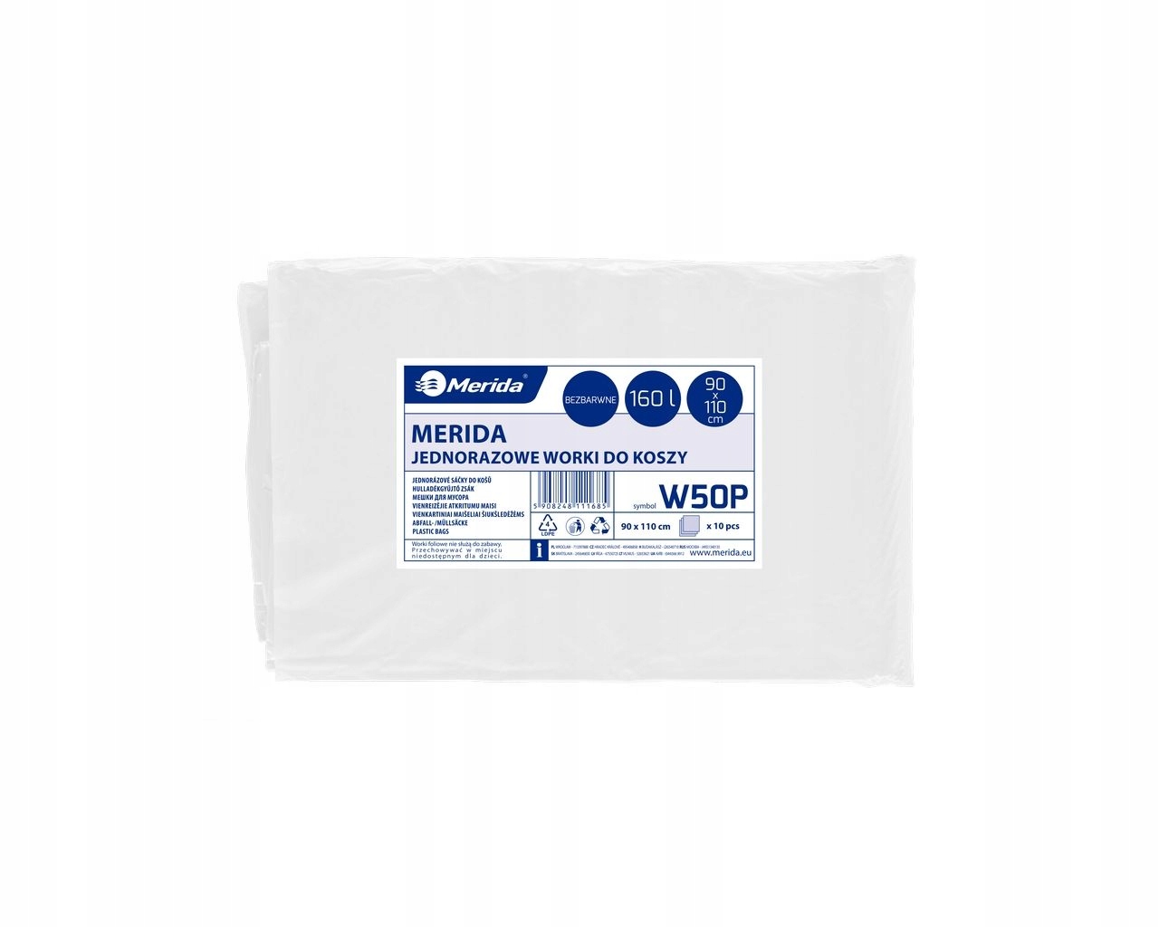 

Merida Worki Na Śmieci Bezbarwne 160 L Mocne Grube