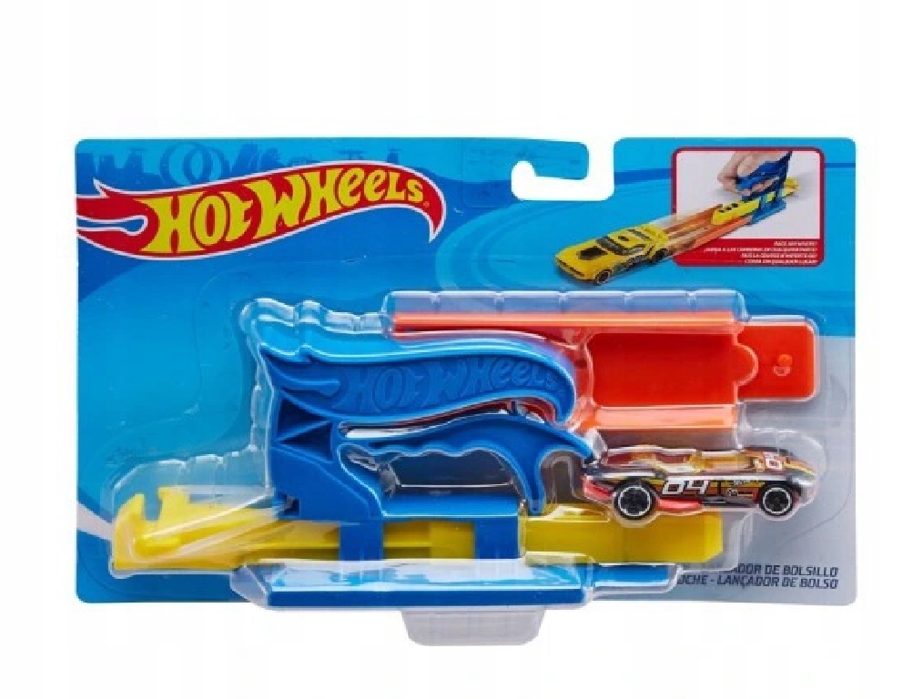 HOT WHEELS KOMPAKTOWA WYRZUTNIA niebieska FVM08