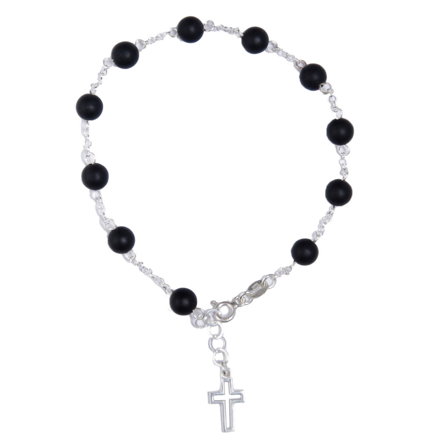 Růženec náramek z černého onyxu RT-09