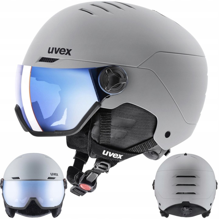 Lyžařská přilba Uvex Wanted Visor Rhino 58-62 cm