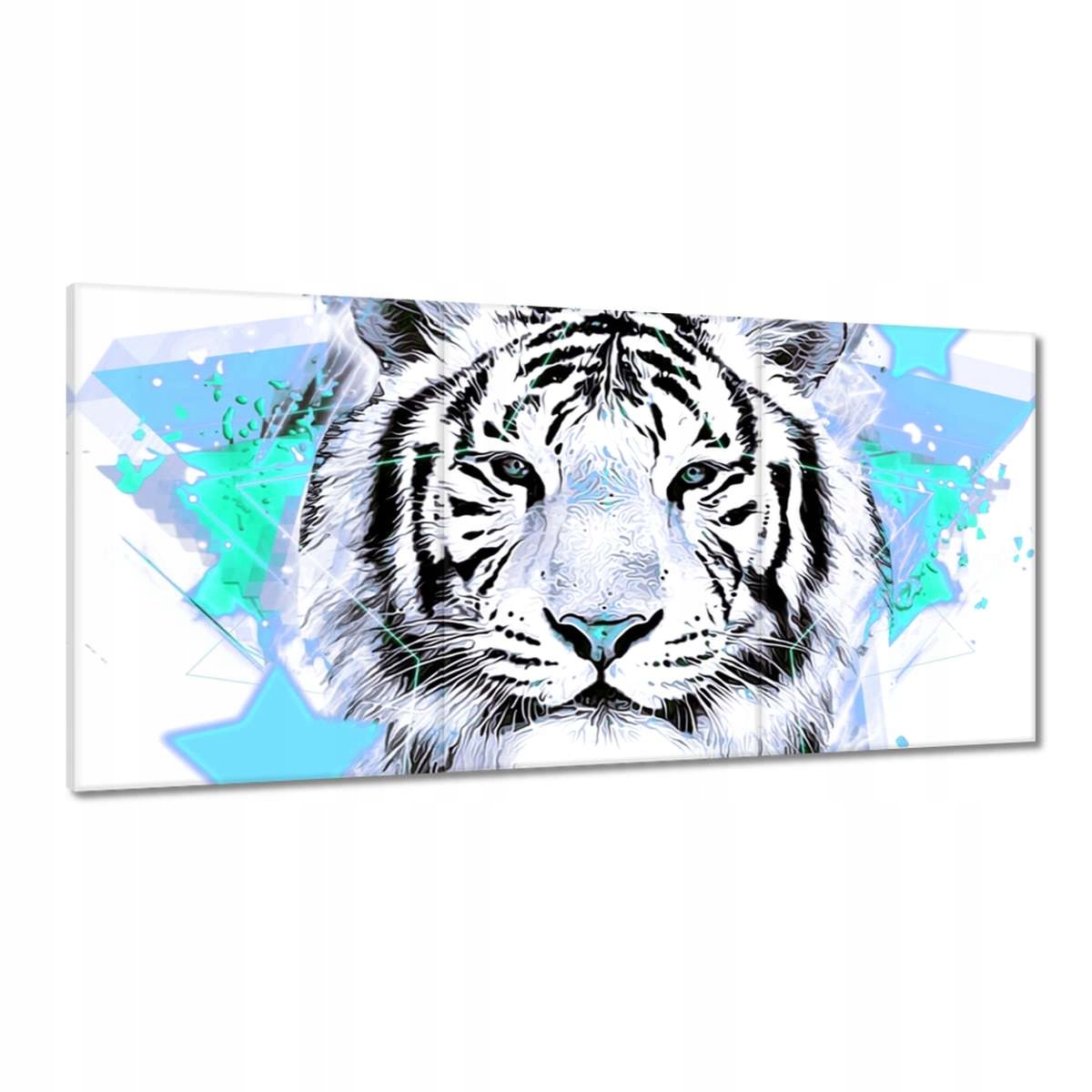 Obrazy 180x90 Tiger hviezdičky tyrkysové