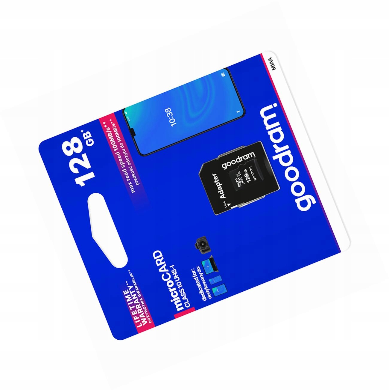 Karta pamięci 128GB microSD do telefonu szybka 10 Class z adapterem Sd