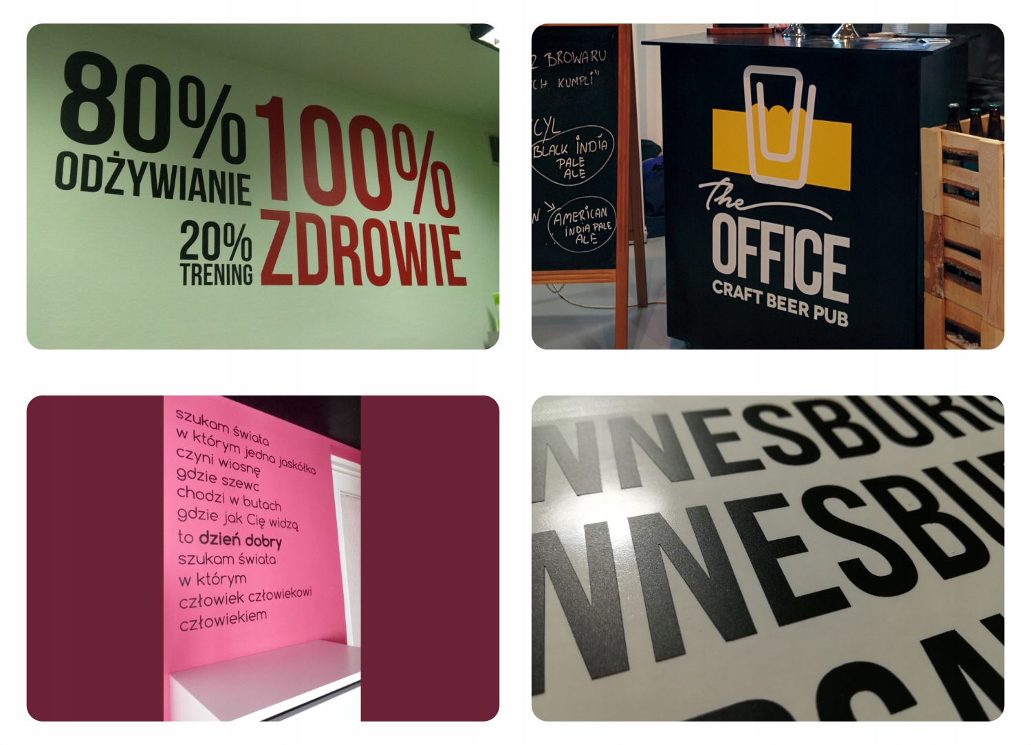 Naklejki, własny tekst, reklama, napisy - Połysk Stan opakowania zastępcze