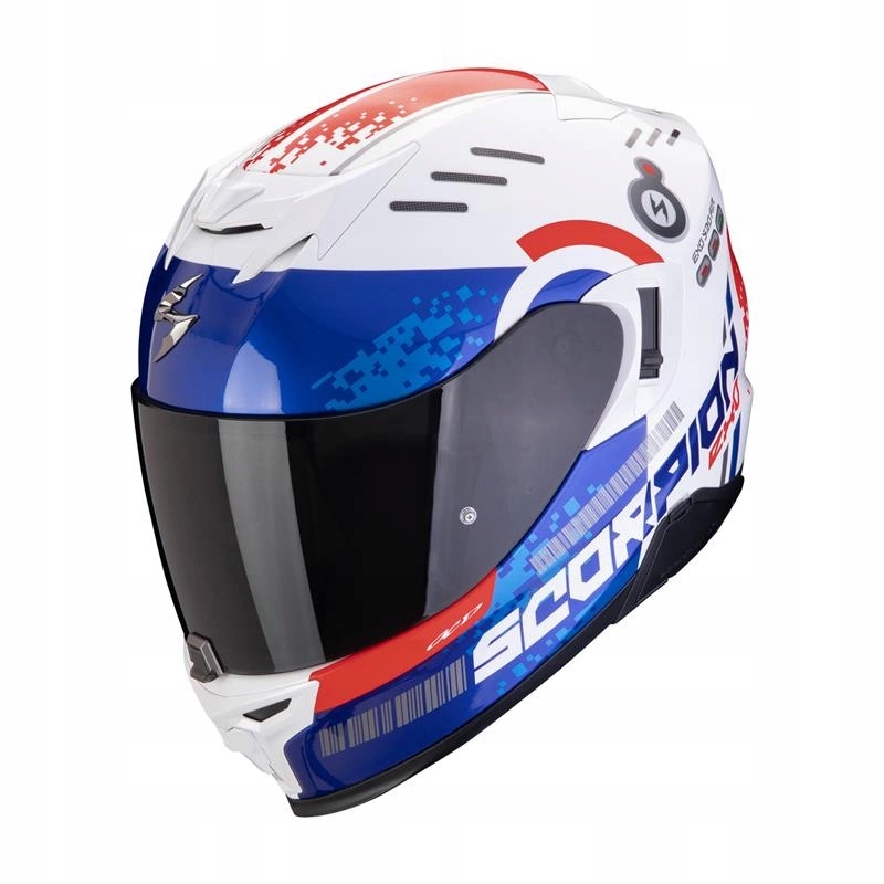 Motocyklová prilba Scorpion EXO-520 Evo Air Titan White/blue/red Darčeky