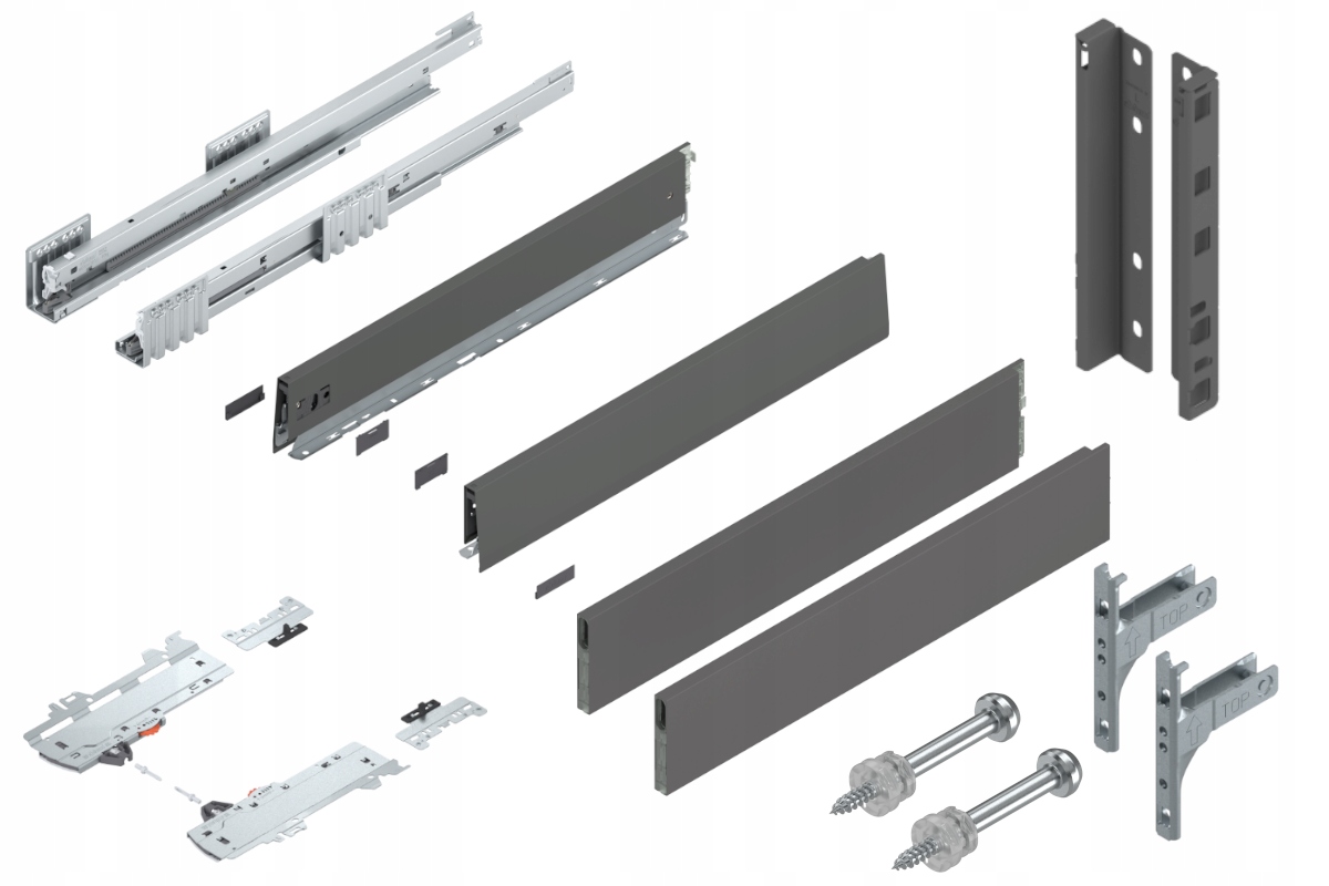 Blum Šuplík Merivobox 550 Vysoká E Tip-On Antr 40 kg