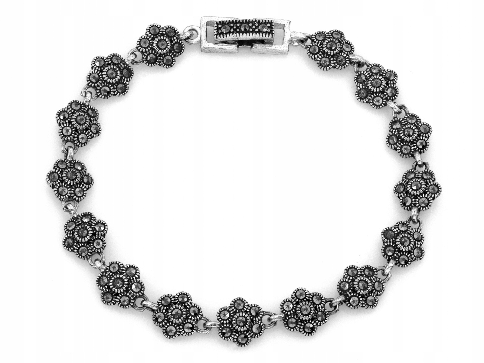 Dámský stříbrný náramek 925 Květiny s markýzami módní pro maminku r18