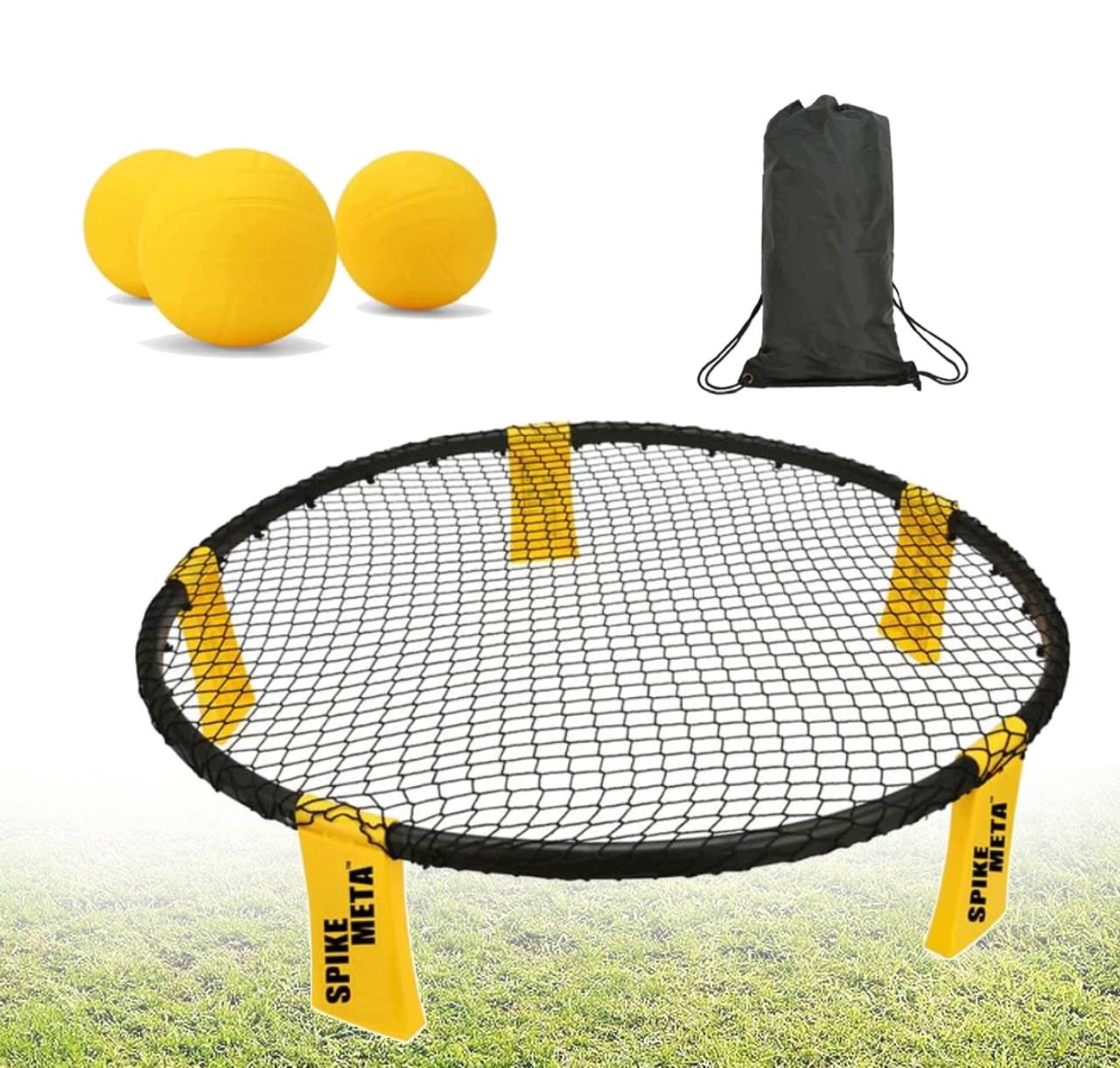 Zestaw Do Gry Spikeball Piłka Plażowa Siatka 3 Piłki Smash Ball