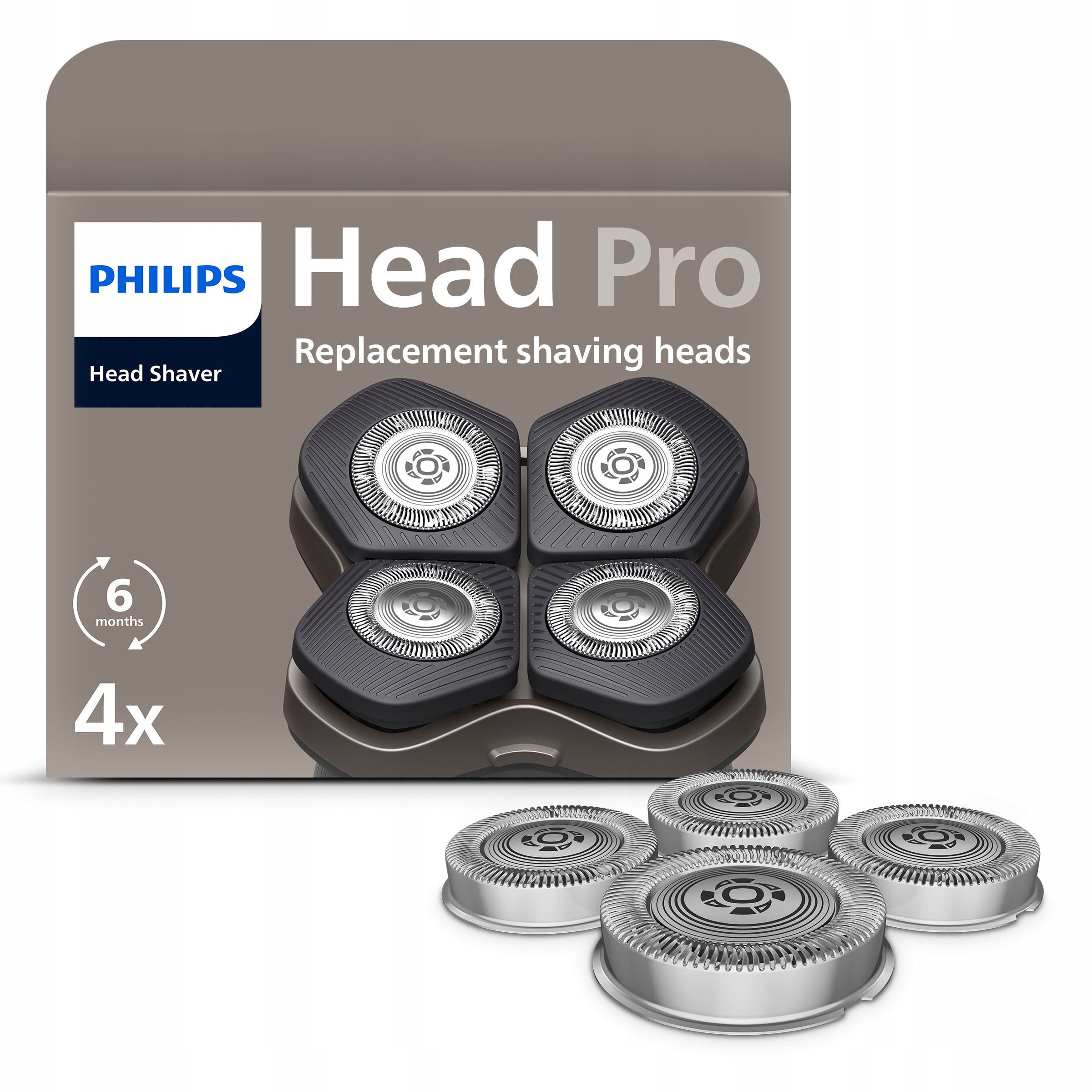 Oryginalne głowice golące do golarek do głowy Philips Head Pro HS740/15