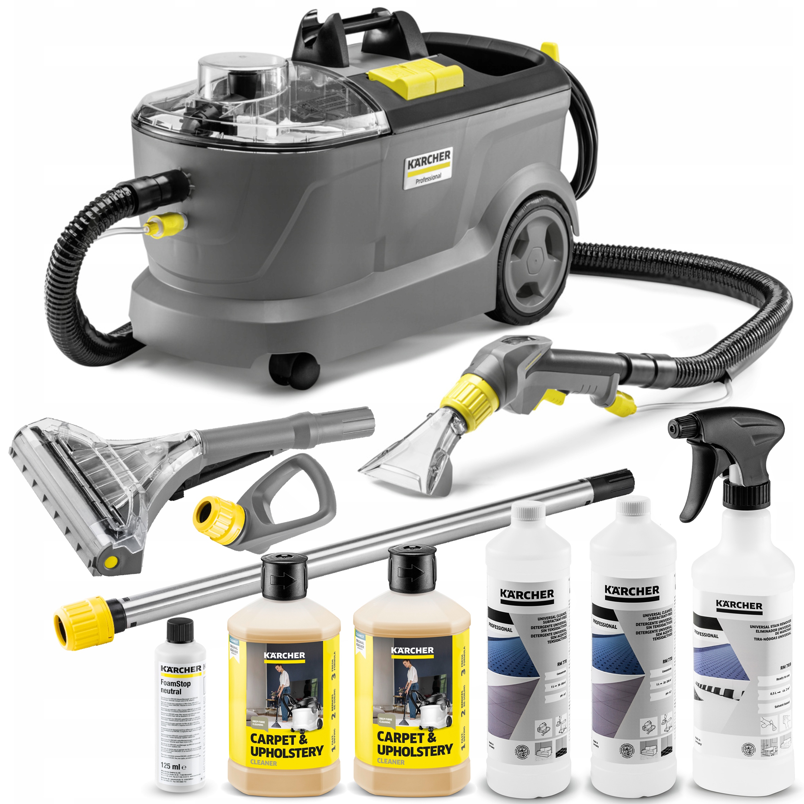 Odkurzacz piorący Karcher Puzzi 10/1 Profesjonalny zestaw do prania XXL