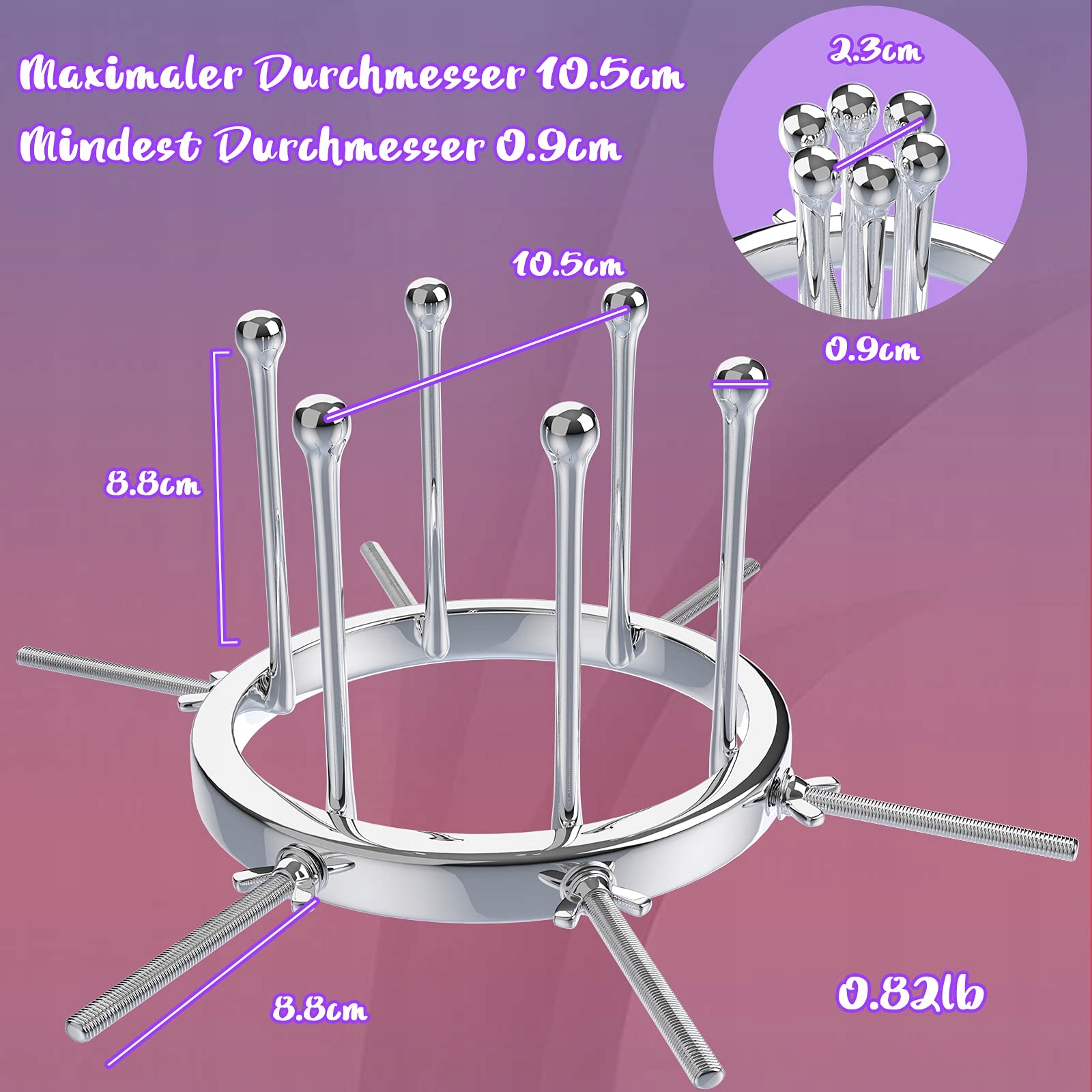METALL Analny Expander Dilatator Speculum Fetysz BDSM Dla Mężczyzn i Kobiet — miniatura 6