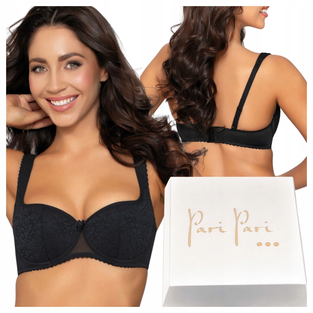 Dámská podprsenka Bardotka Balkonetka s kosticemi Sylvie Černá 100C