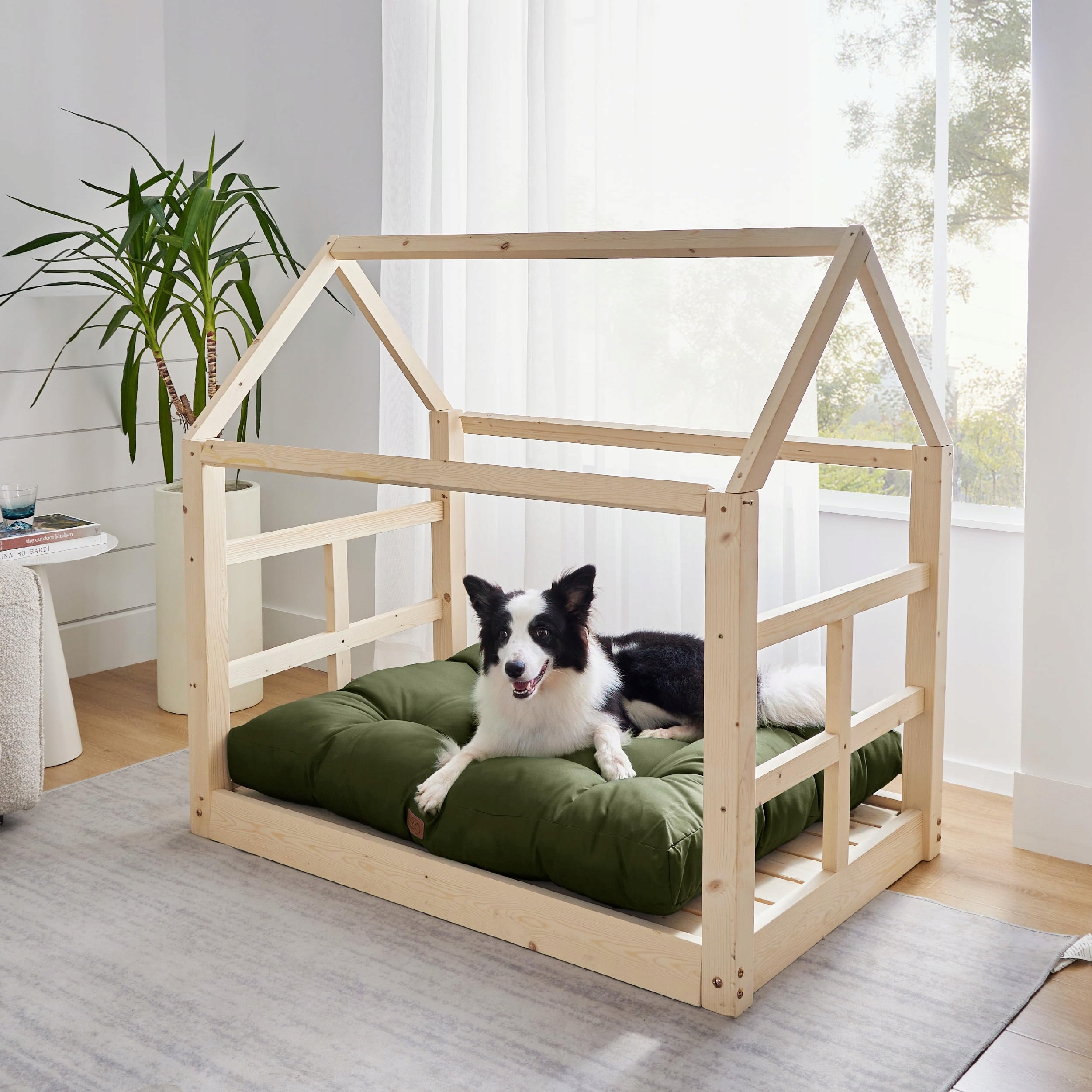 BEDSURE Legowisko Dla Dużych Psów 120x90cm Wodoodporne Zielone — miniatura 4