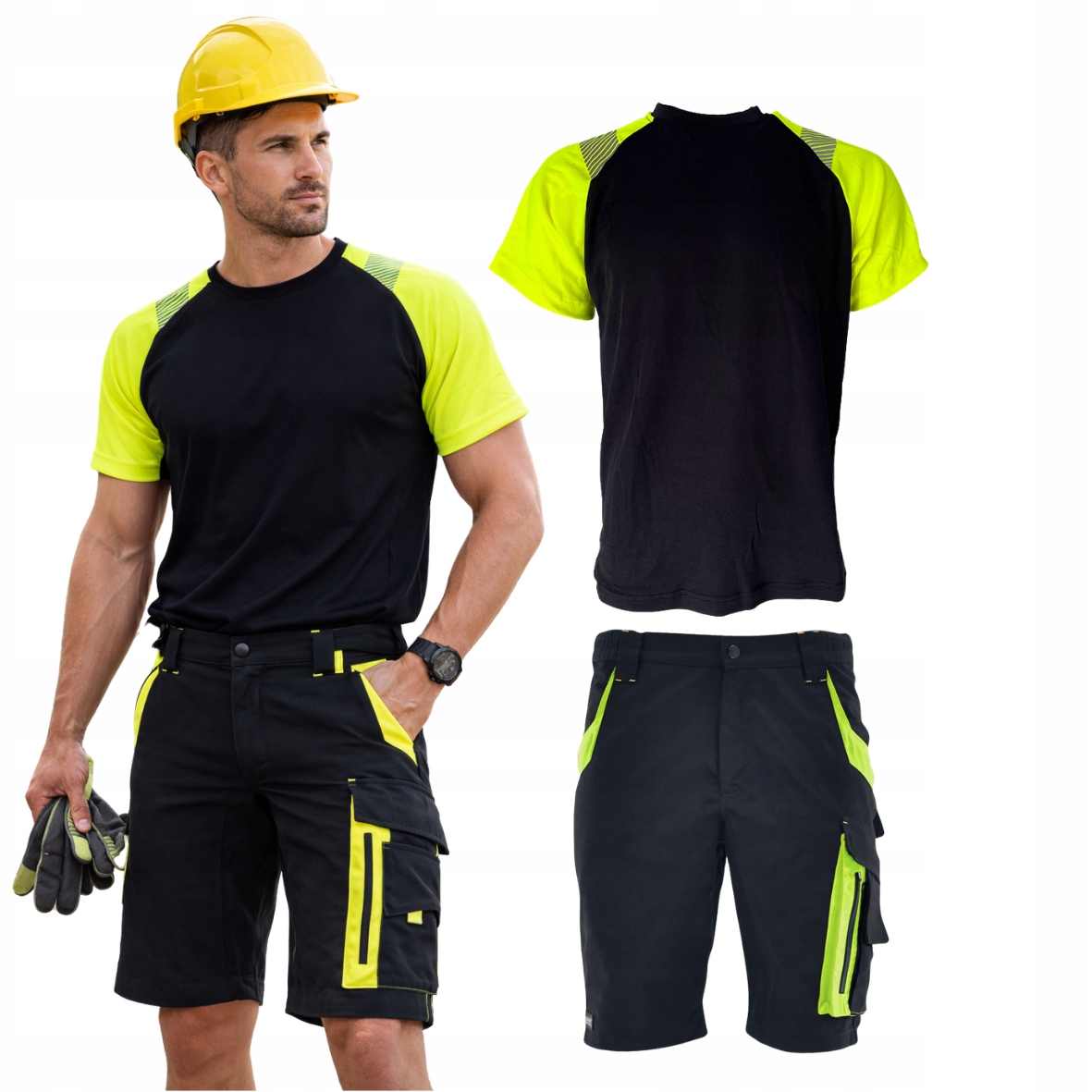 Letní elastické pracovní oblečení Kraťasy tričko Bozp stretch M