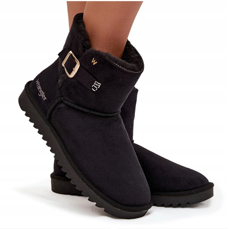 Dámské Sněhule S Přezkou Kožíšek Wrangler 20253091.25Y Černé 40