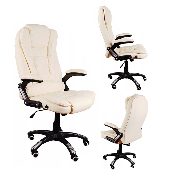 Nowy Beżowy Fotel Biurowy Krzesło Obrotowe Giosedio