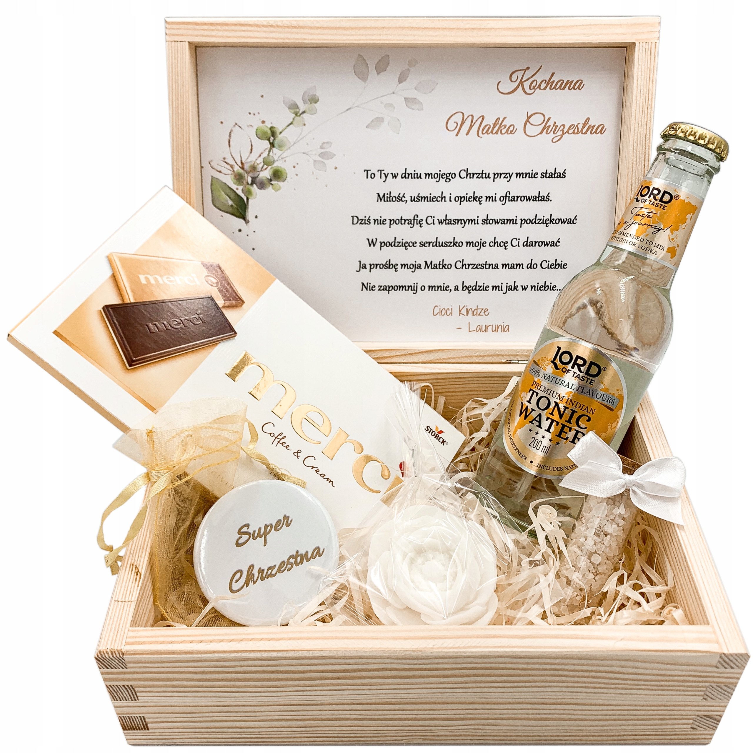 Box pro kmotru Poděkování dárek Box Krabička Kmotrům