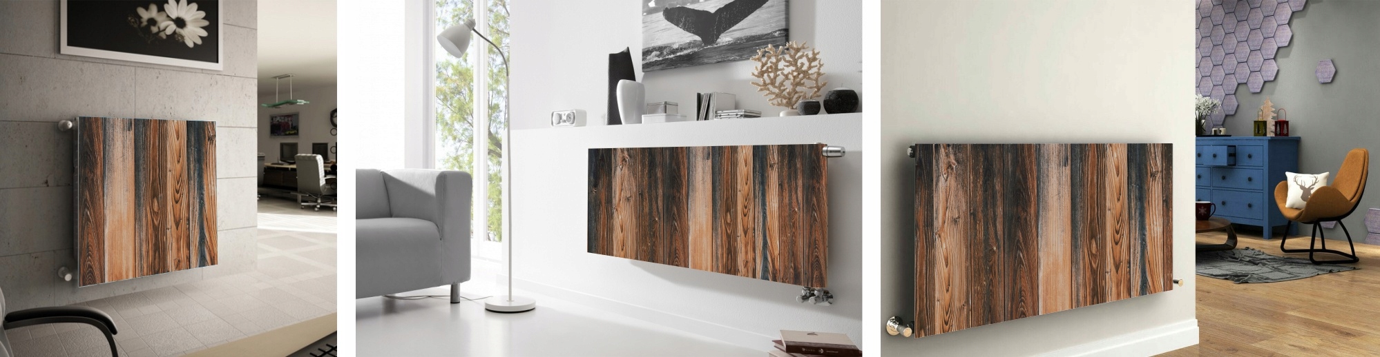 Osłona Magnes na grzejnik RUSTYKALNE DESKI 160X99 Wysokość produktu 99 cm