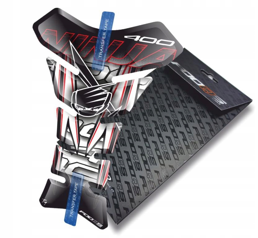 Tank-pad od firmy Fooqs Pro Kawasaki Ninja 400 Bílý Červený