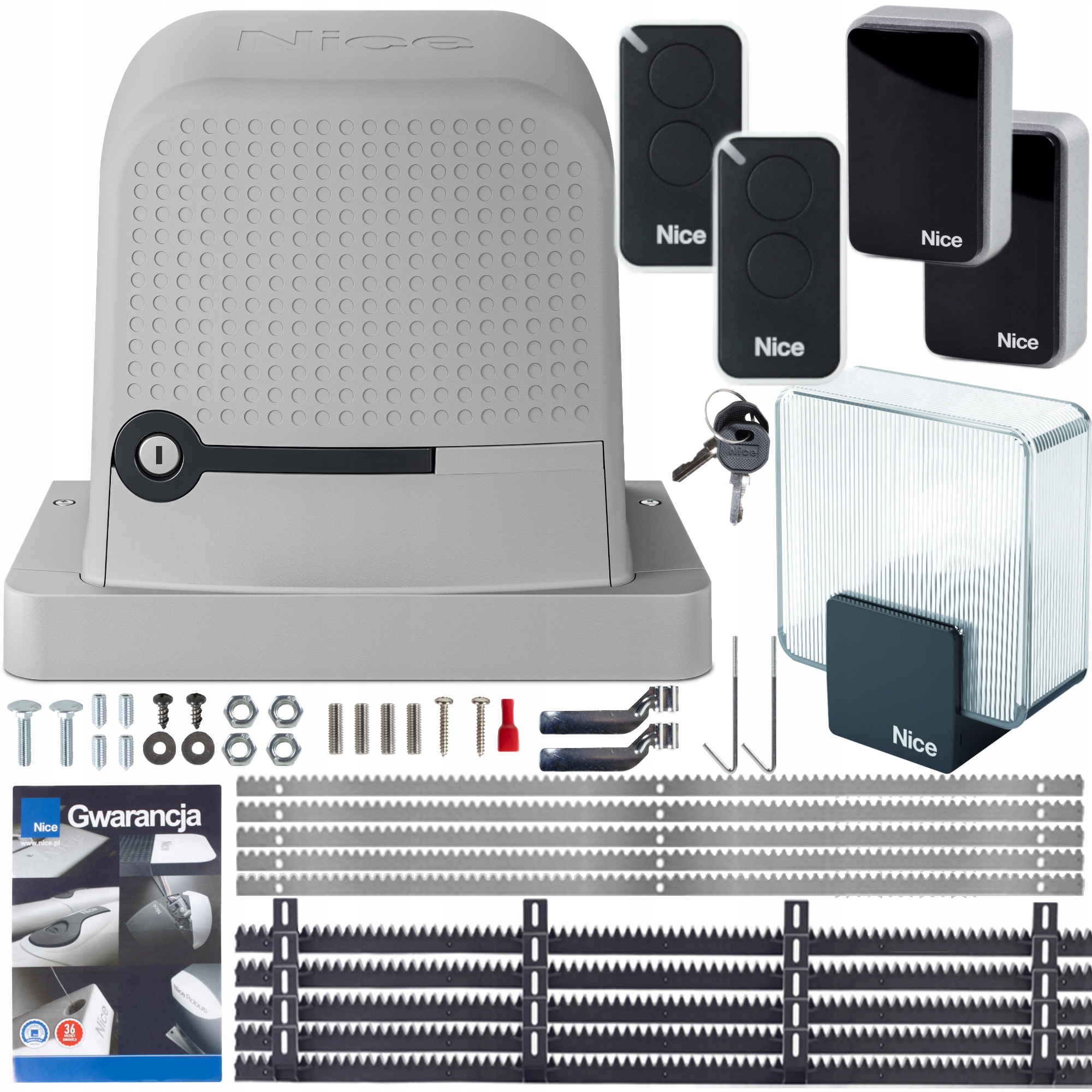 Sada Nice Robo 600 pro posuvné brány Epm Elac 5x Lišta