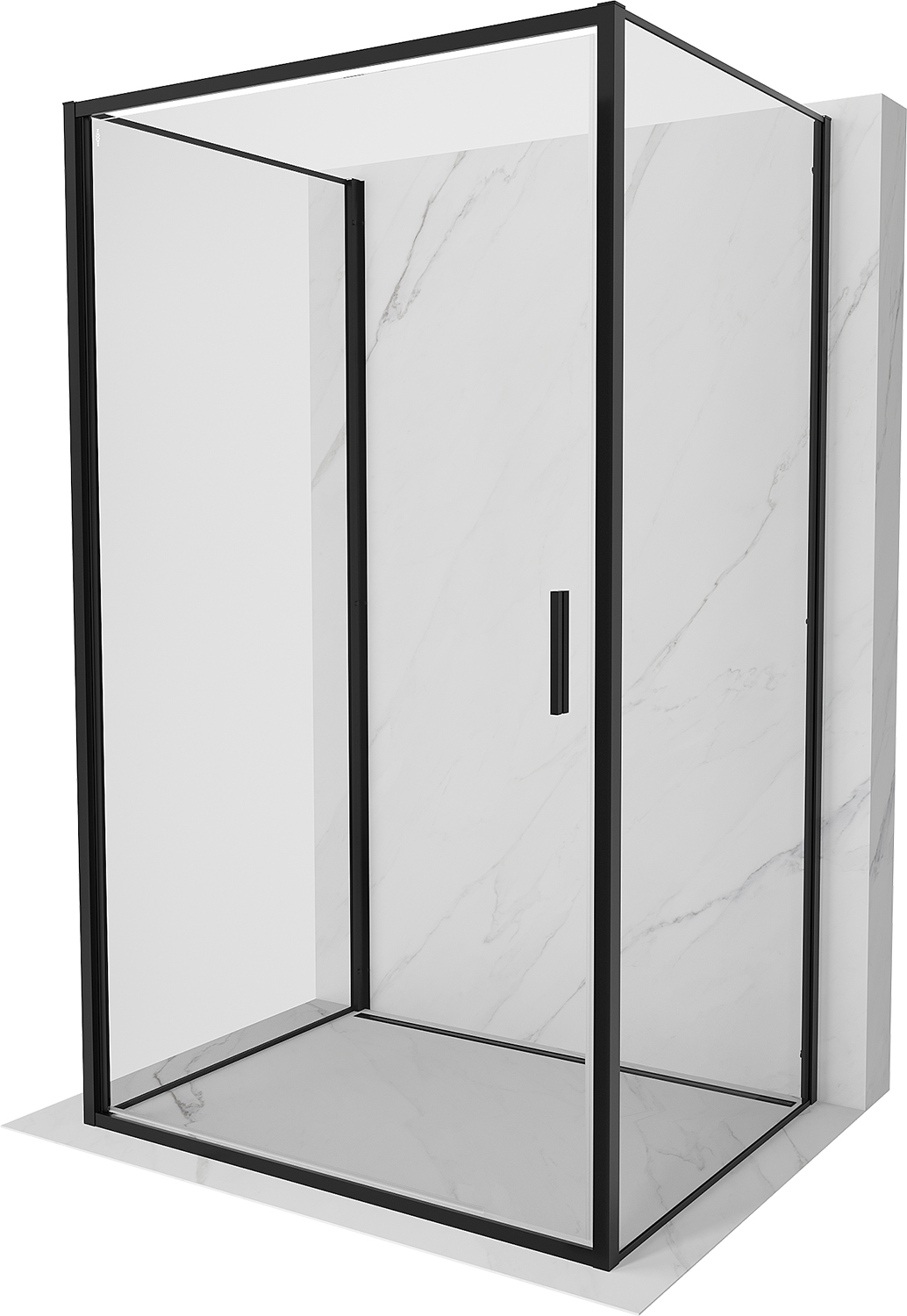 Mexen Exo-3S kabina prysznicowa 3-ścienna uchylna 85 x 100 cm, transparent,
