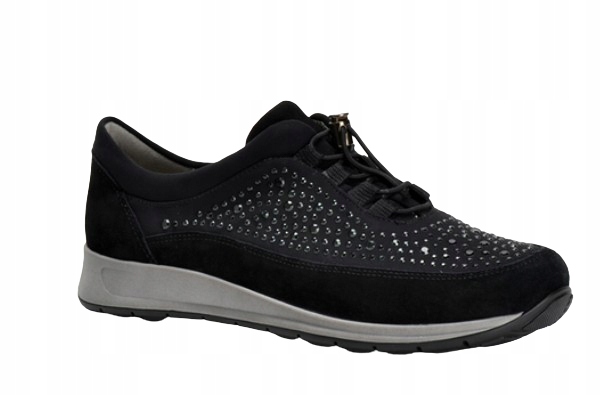 Ara Černé Kožené Tenisky S Cvočky A Šněrováním 37 Tlj