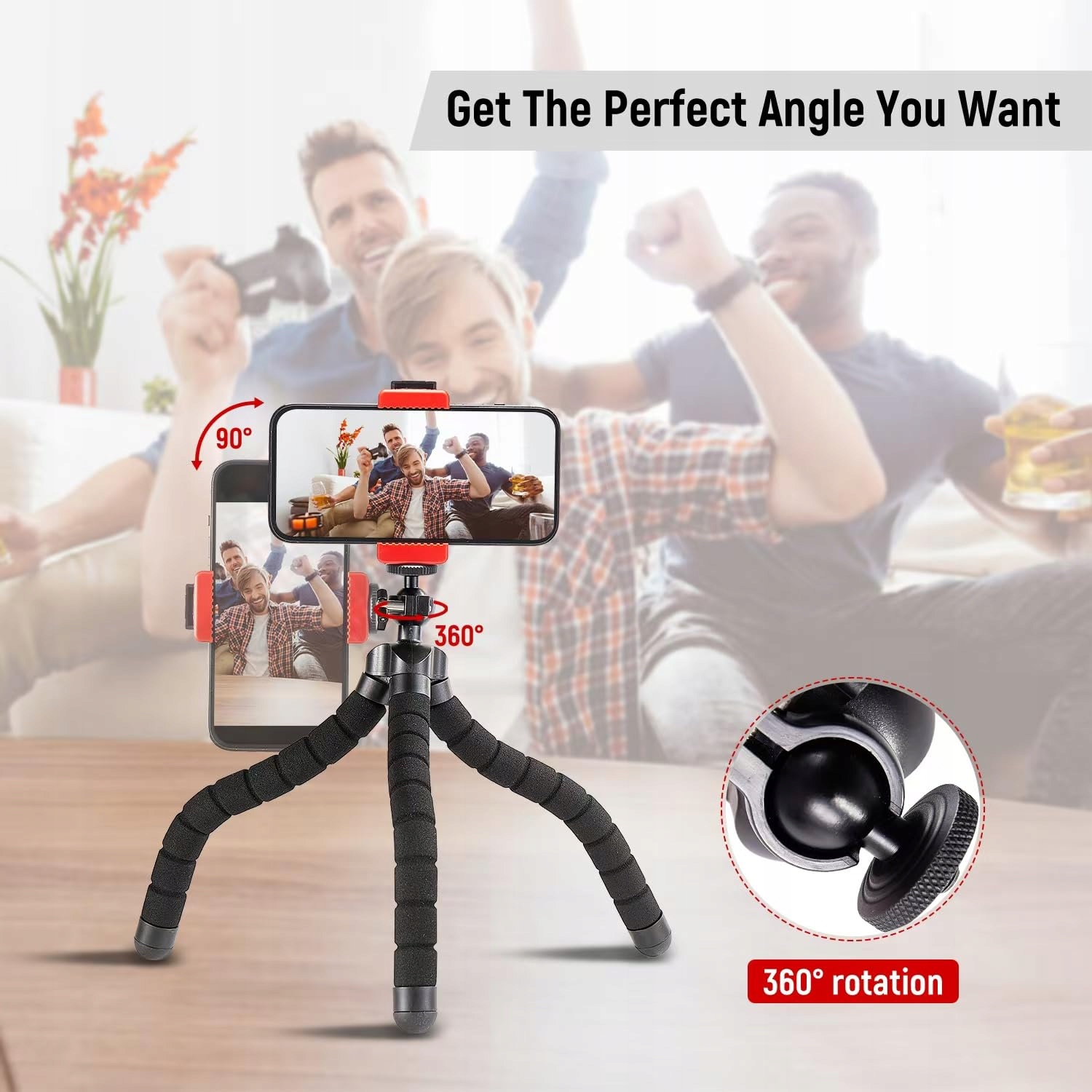 ATAY STATYW DO TELEFONU MINI STATYW PODRÓŻNY ELASTYCZNY DO KAMER GOPRO — miniatura 5