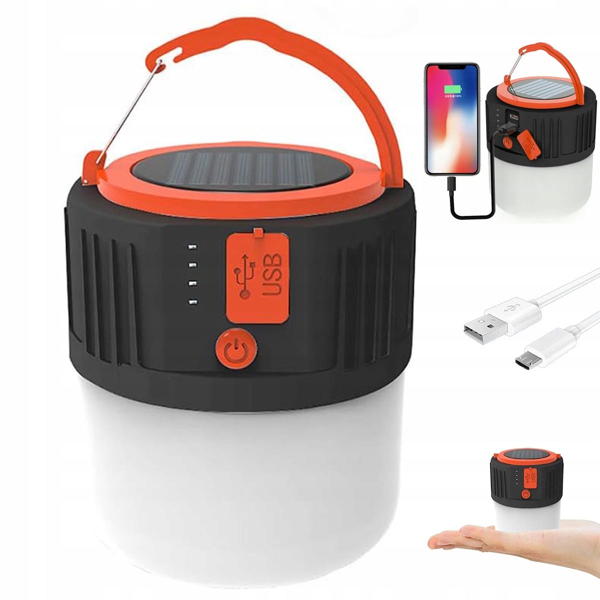 LAMPA TURYSTYCZNA LATARKA KEMPINGOWA LED POWERBANK