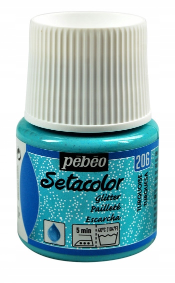 Setacolor Light Fabrics Glitter 45 ML Turquoise