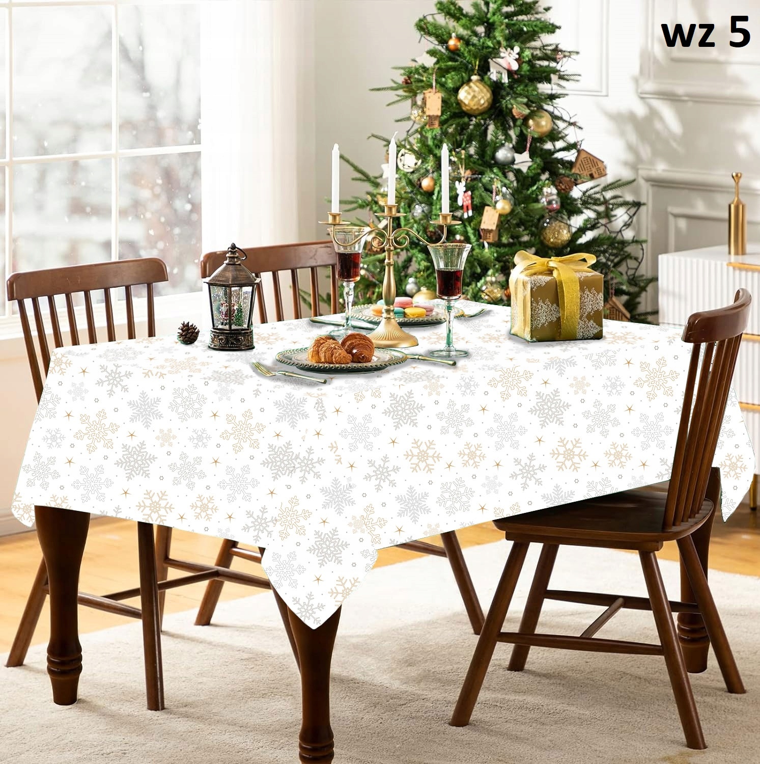 OBRUS ŚWIĄTECZNY 140x300 PLAMOODPORNY GŁADKI BOŻE NARODZENIE WZORY KOLORY Marka Syl Mar