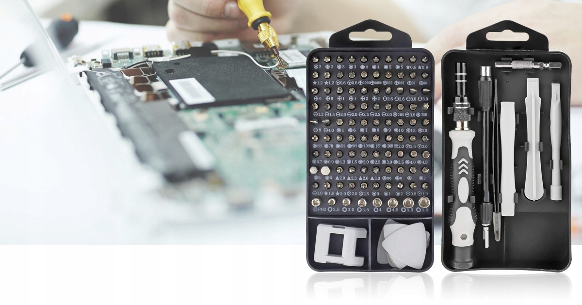 ZESTAW PRECYZYJNYCH ŚRUBOKRĘTÓW WKRĘTAKÓW BITY 115 ELEMENTÓW TORX WKRĘTAK Kod producenta 500129-profi