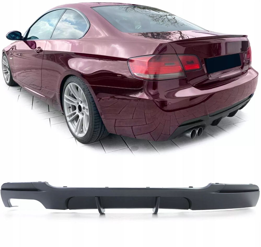 Bmw E92 E93 M Balík 2007-2013 Čierny Lesk Difuzér Zadného Nárazníka