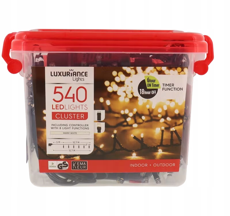 Vánoční osvětlení na stromeček Zewn Wewn Bílé Teplé 540 Led 16 m