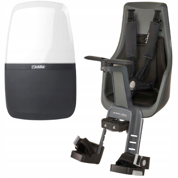 FOTELIK ROWEROWY EXCLUSIVE MINI PLUS GREY + SZYBA