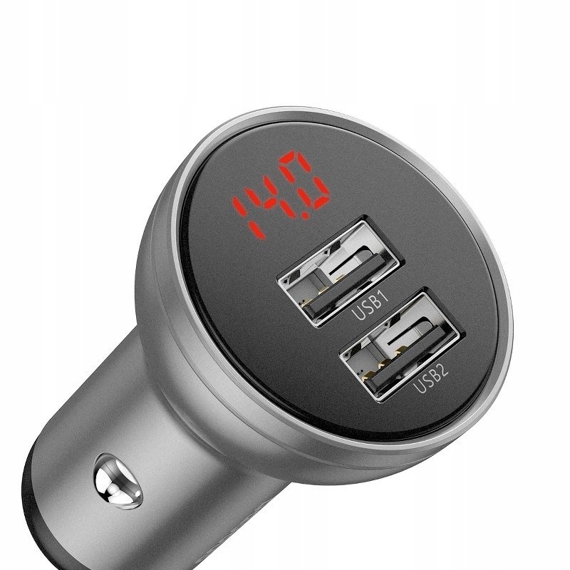 

Baseus Szybka Ładowarka Samochodowa 2x Usb 24W Led