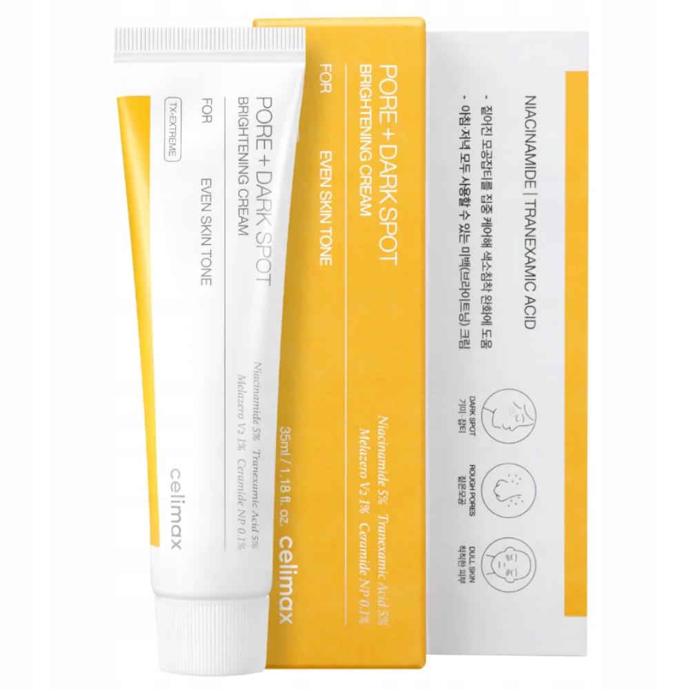 Celimax Krém na rozjasnění pleti s póry a tmavými skvrnami Celimax 35 ml Nikotinamid Melazero