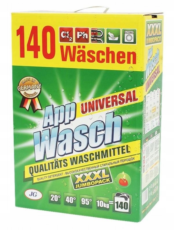 

Proszek do prania App Wasch 10 kg 140 universal