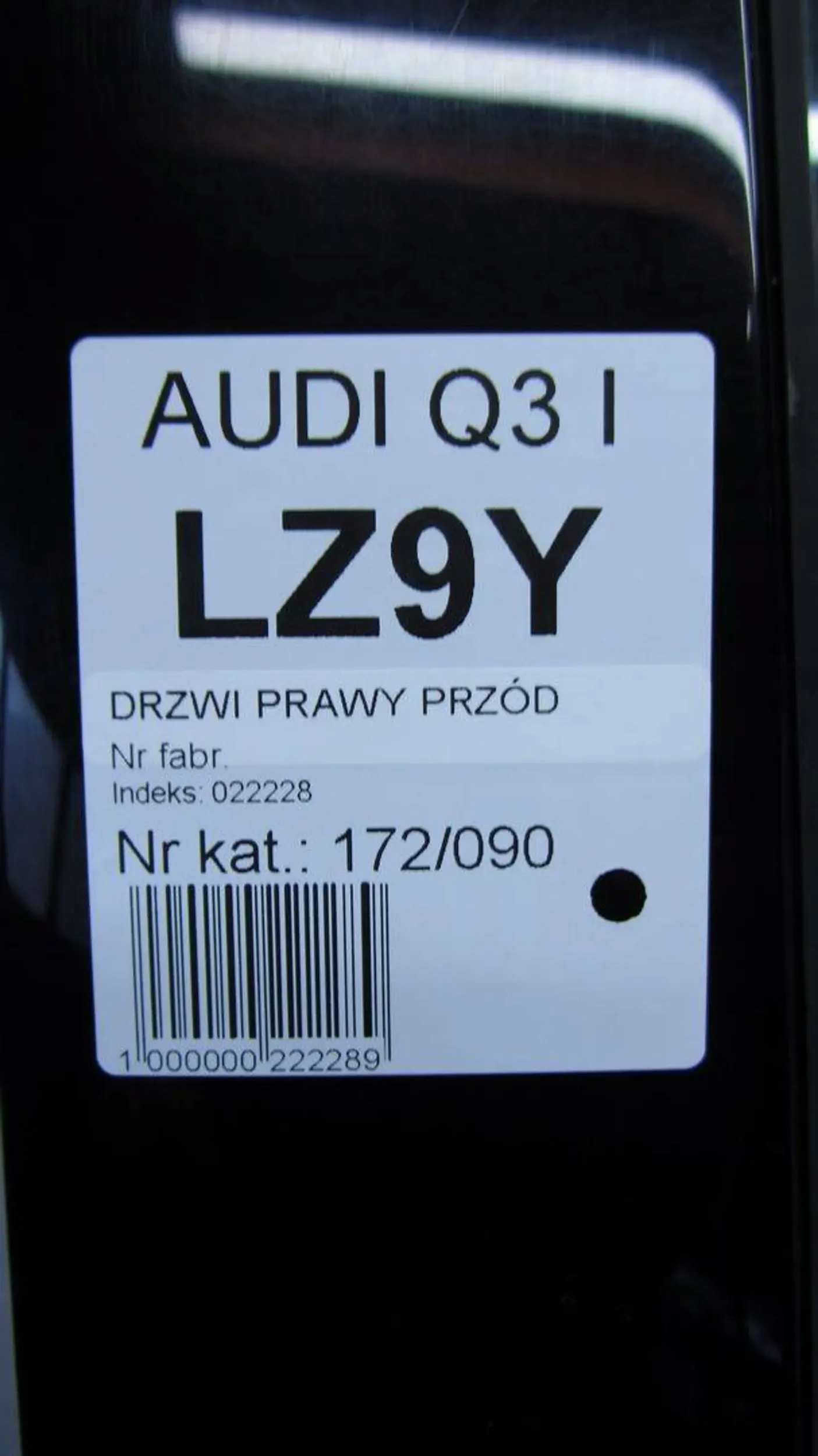 AUDI Q3 8U DRZWI PRAWE PRZÓD LZ9Y 11- Numer katalogowy części GIS47413