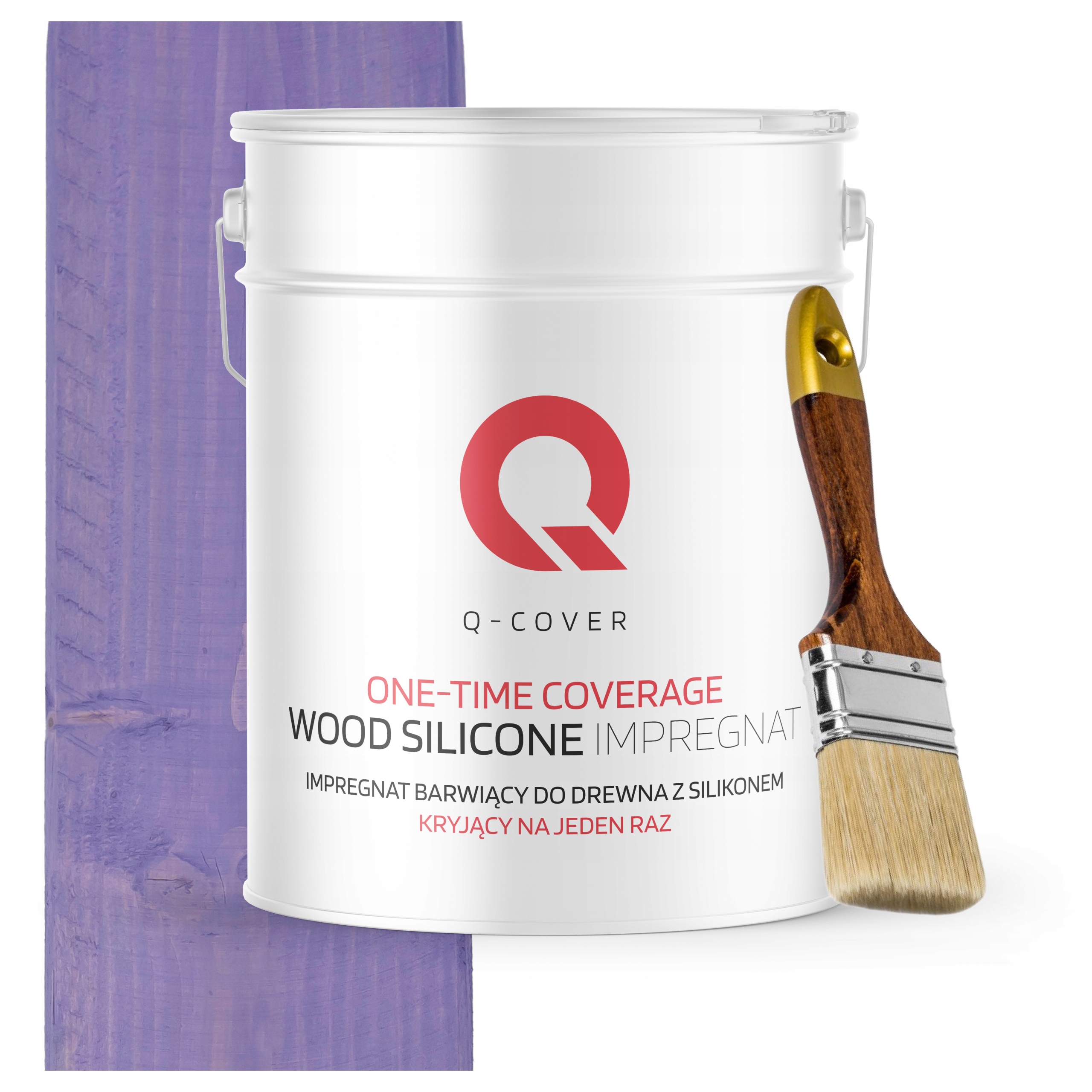 Barva Impregnát na dřevo Ochrana a barva v jednom 10L Levandulový Štětec