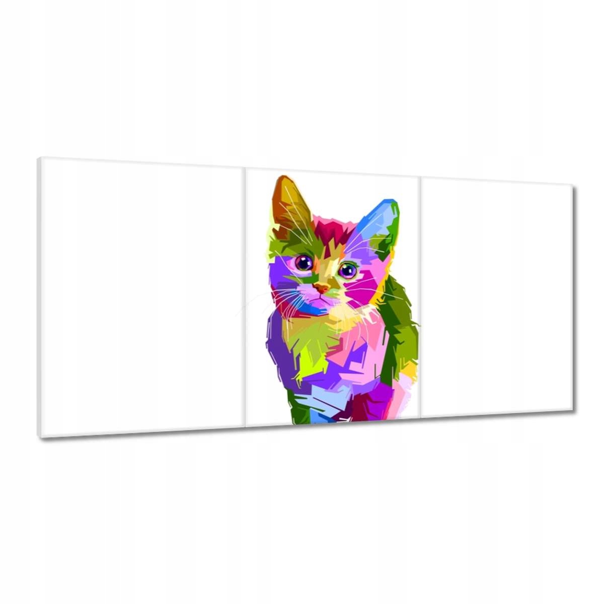Obrazy 180x90 Barevné kotě