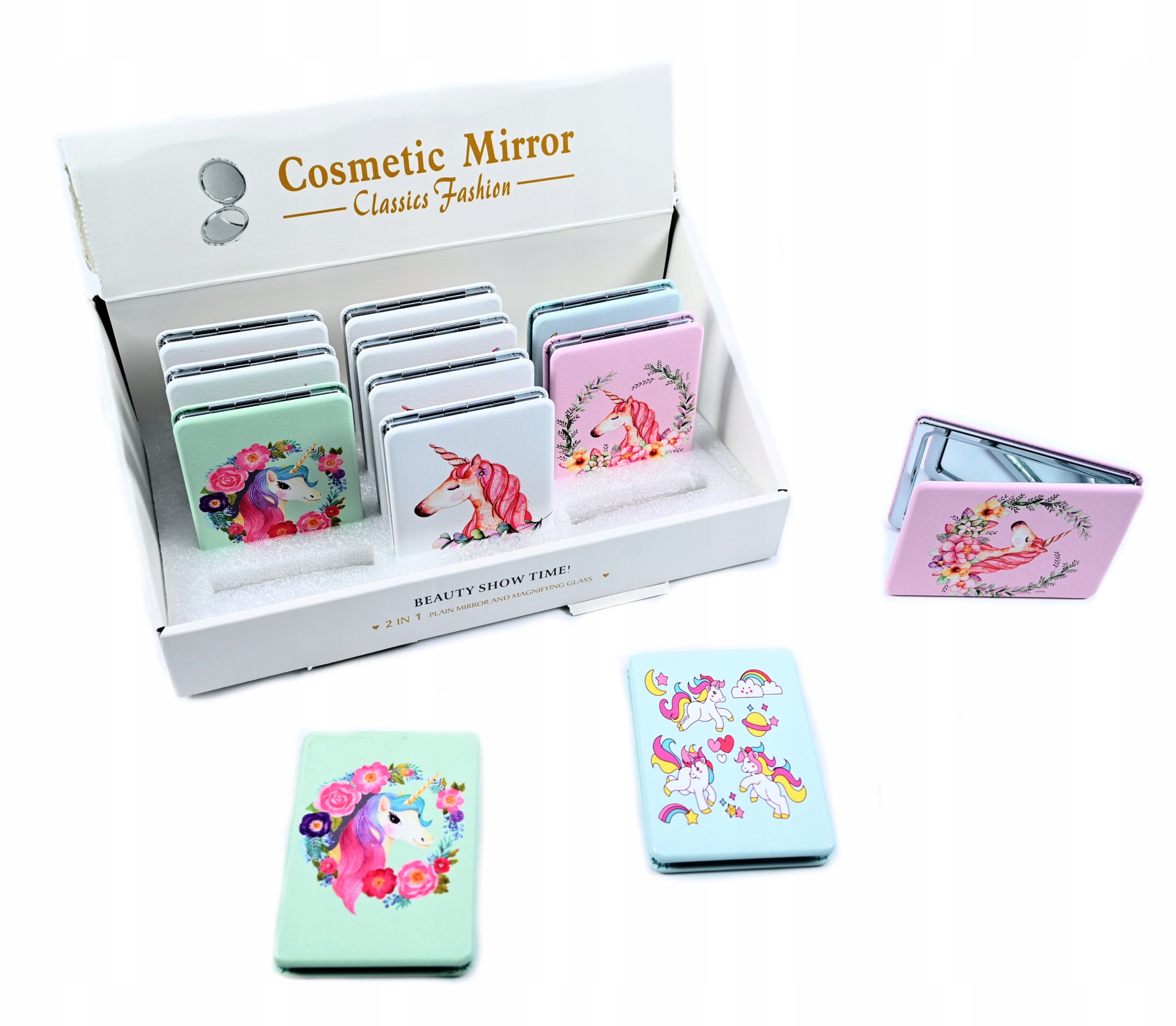 LUSTERKO SKŁADANE KIESZONKOWE RÓŻNE WZORY Marka Midex