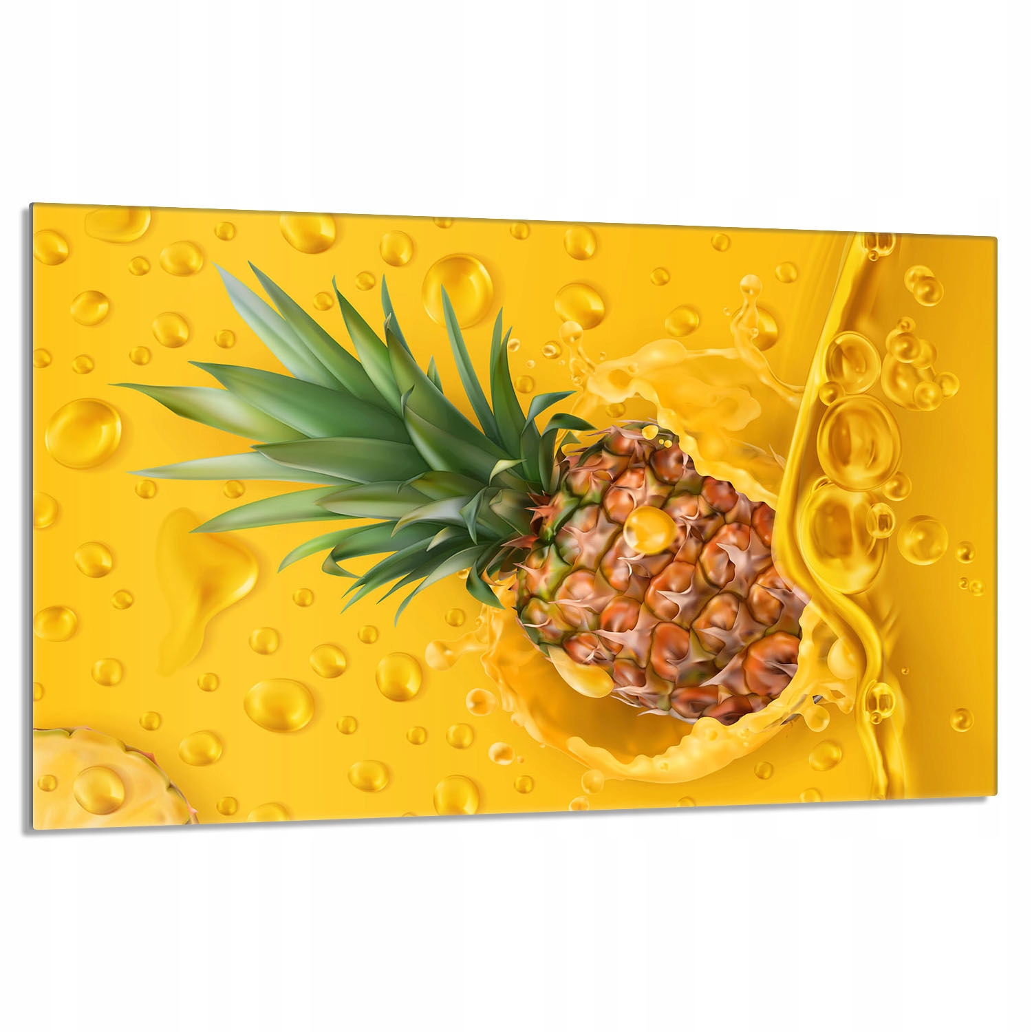 Skleněná ochranná deska na sporák 80x52 Ananas Do Kuchyně