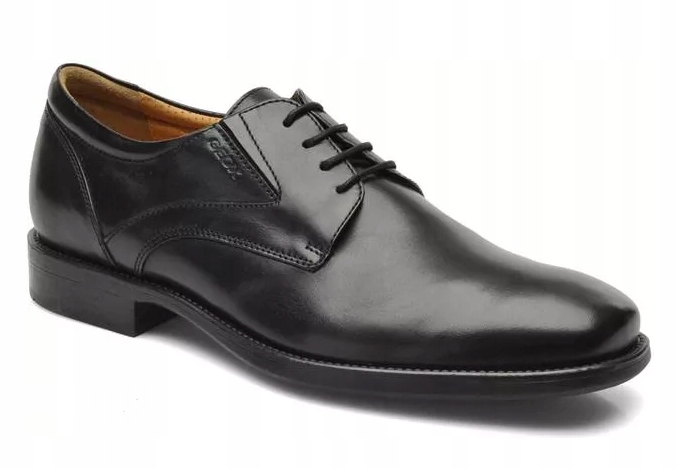 Geox Pánské Polobotky Černé Se Zavazováním, Kůže 46 Ž5A