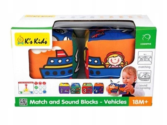

K's Kids Miękkie Klocki Połącz I Słuchaj Pojazdy