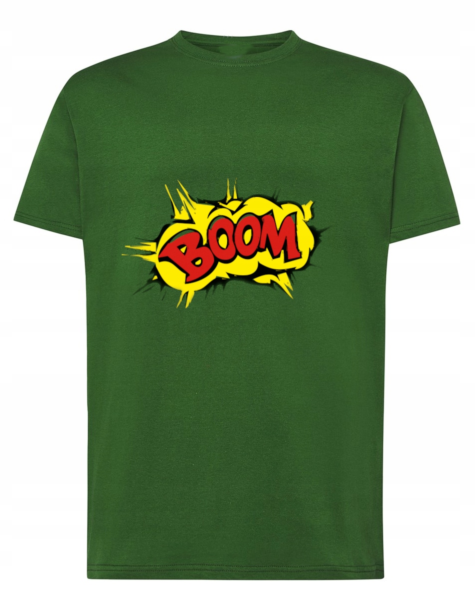 

T-Shirt kolorowy nadruk Boom r.3XL