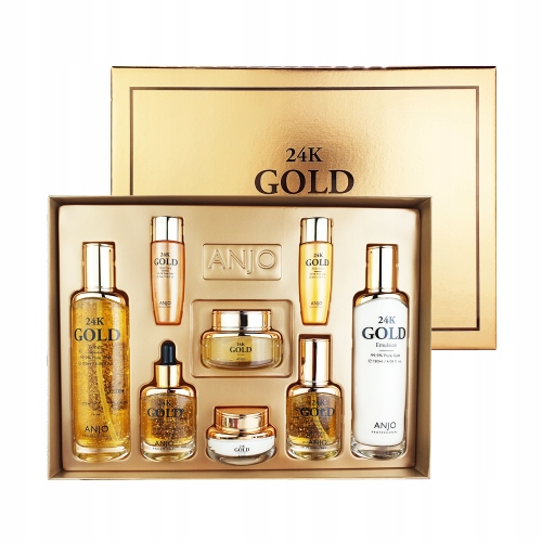 Koreańska pielęgnacja twarzy zestaw do twarzy 24K Złoto Gold Skin Care