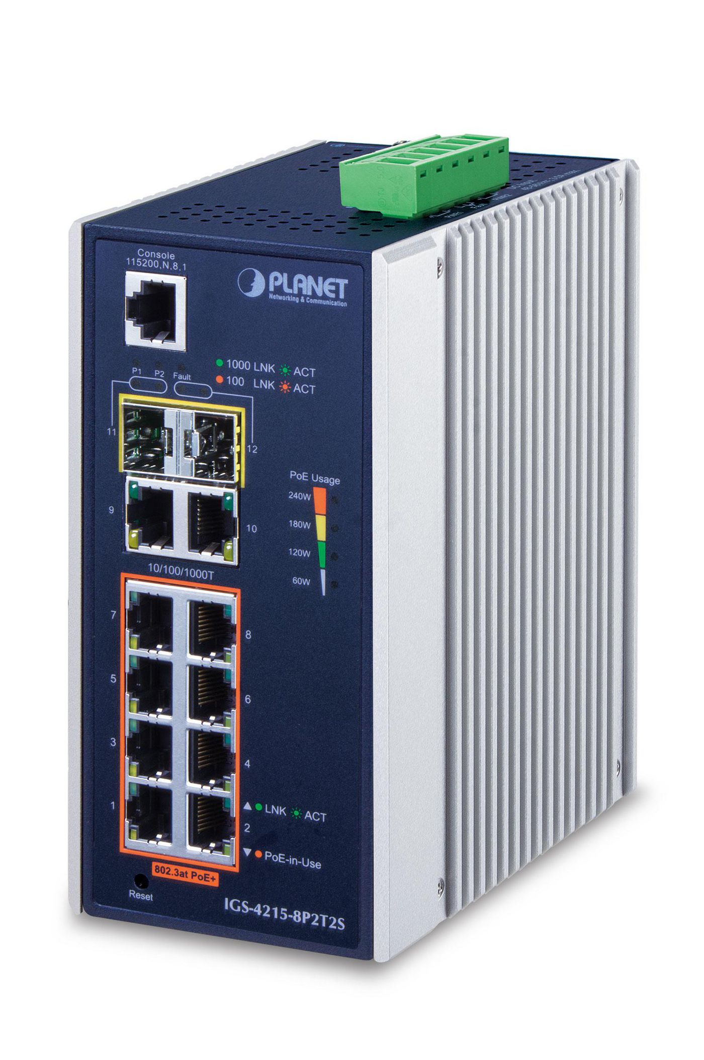 Planet IP30 Industrial L2/L4 8-Port