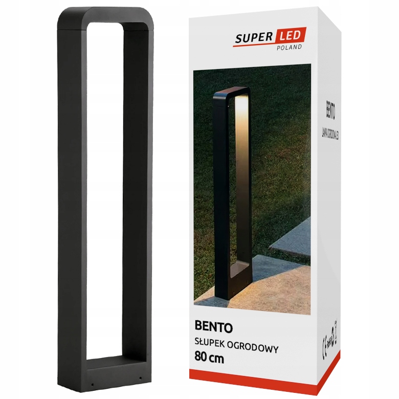 Lampa Led Ogrodowa 80 cm 10W 700lm zewnętrzna słupek stojąca 4000K SuperLED