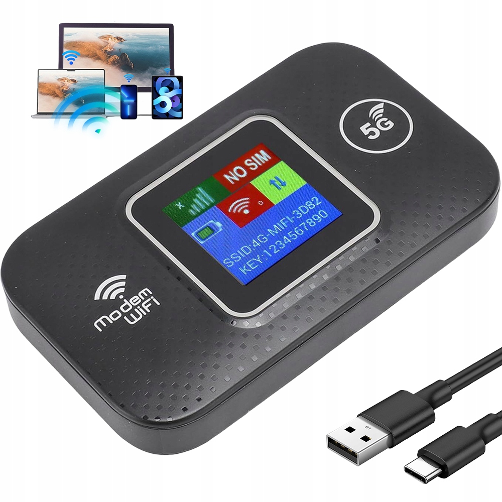 Bezdrátový Mobilní Modem Router 4G Lte Přenosná Sim Karta Wi-fi 150MBPS