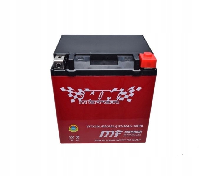 Cf Moto 450 500 520 600 Akumulator WTX30L-BS YTX30L-BS Gel 12 Vol 30 Ah